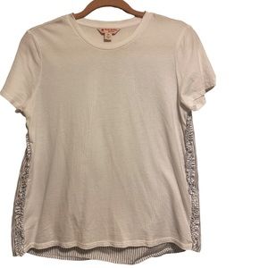Brooks Brothers Red Fleece Cotton Short Sleeve Top